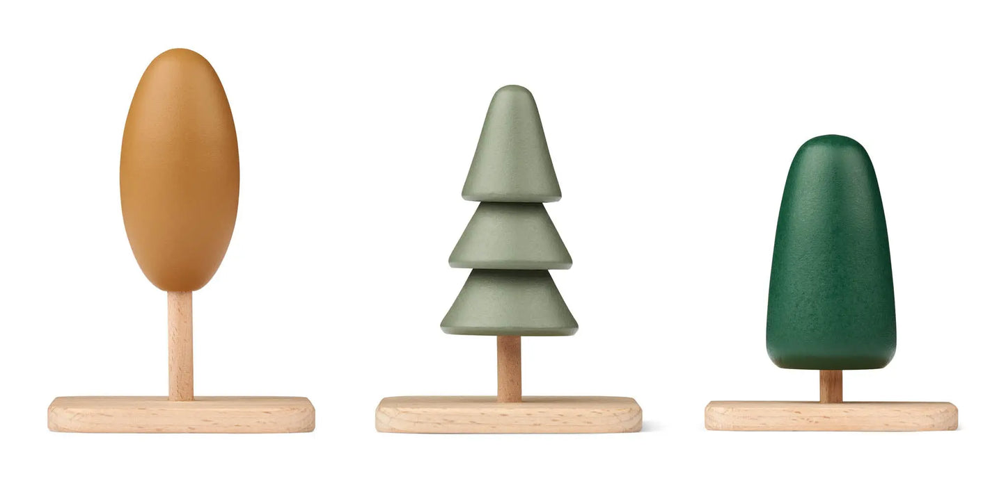 Liewood - Holzbaumset "Village Trees 3-Pack" | faune green mix Liewood