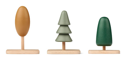 Liewood - Holzbaumset "Village Trees 3-Pack" | faune green mix Liewood