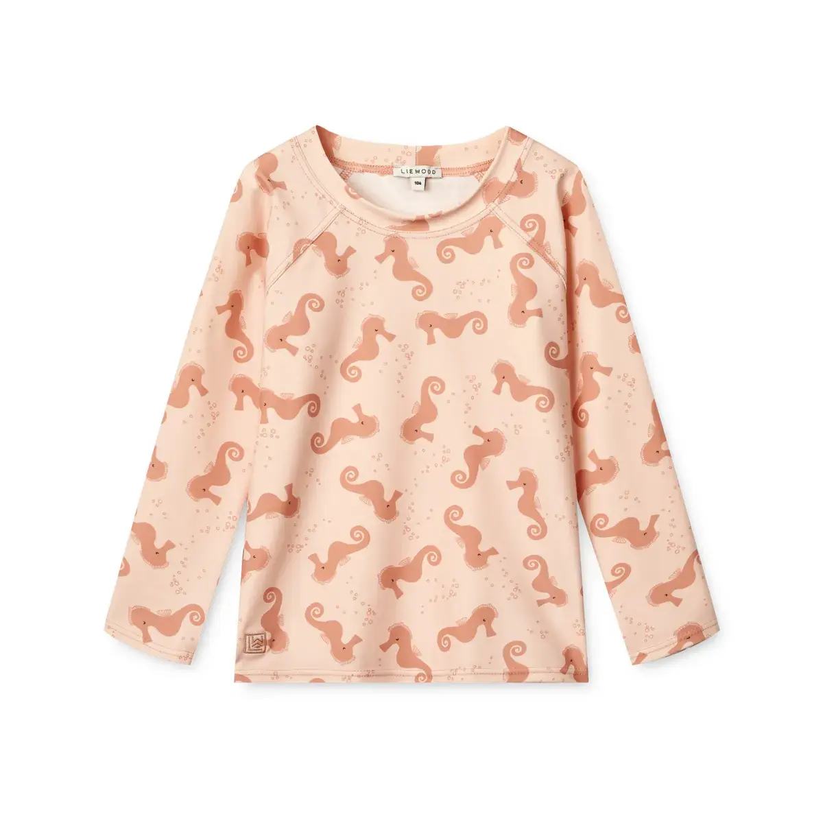 Liewood - Schwimm-T-Shirt "Noah Printed Longsleeve Swim Tee" | seahorse / apple blossom Liewood