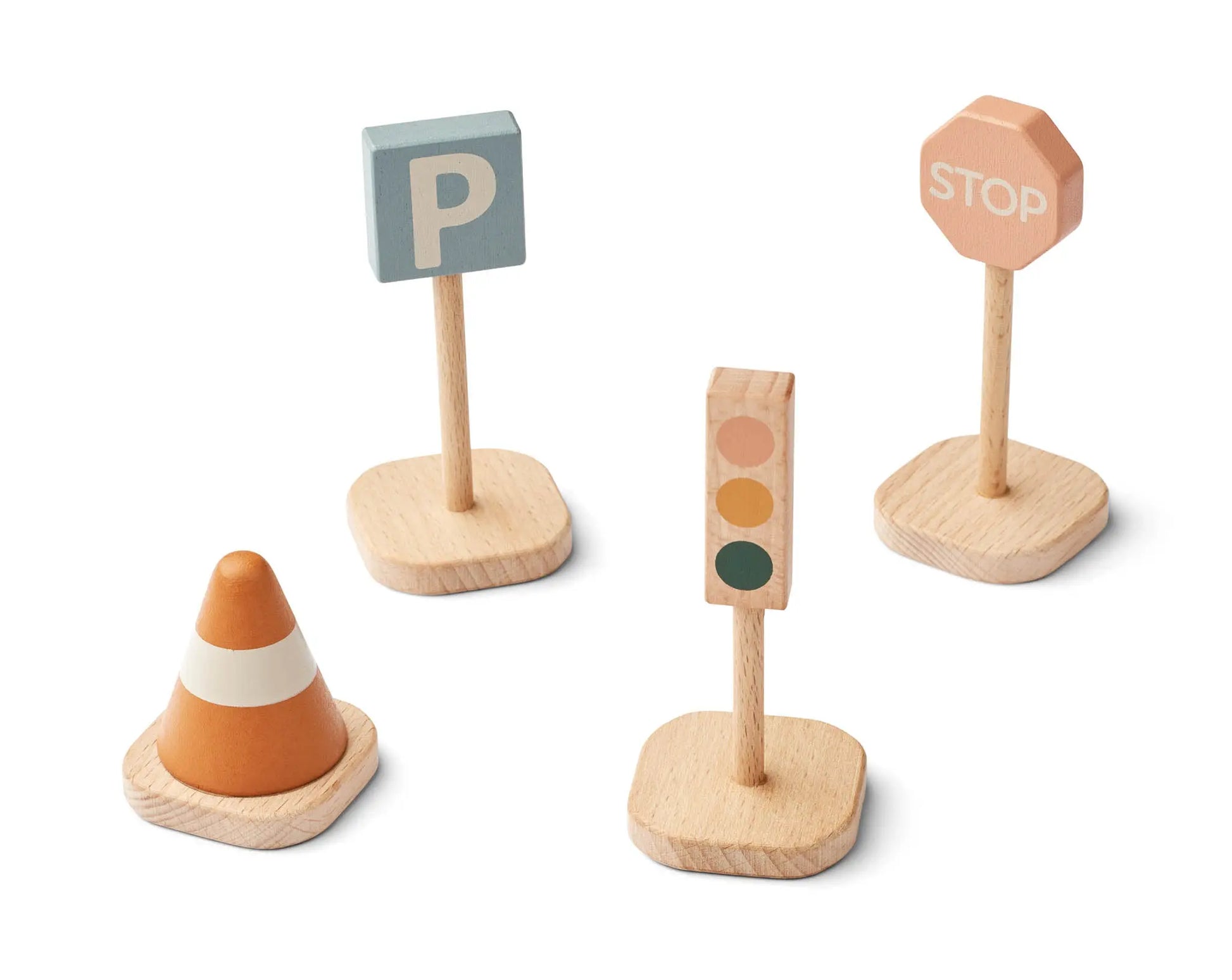 Liewood - Set aus Verkehrsschildern "Village Traffic Signs 4-Pack" | mustard multi mix Liewood