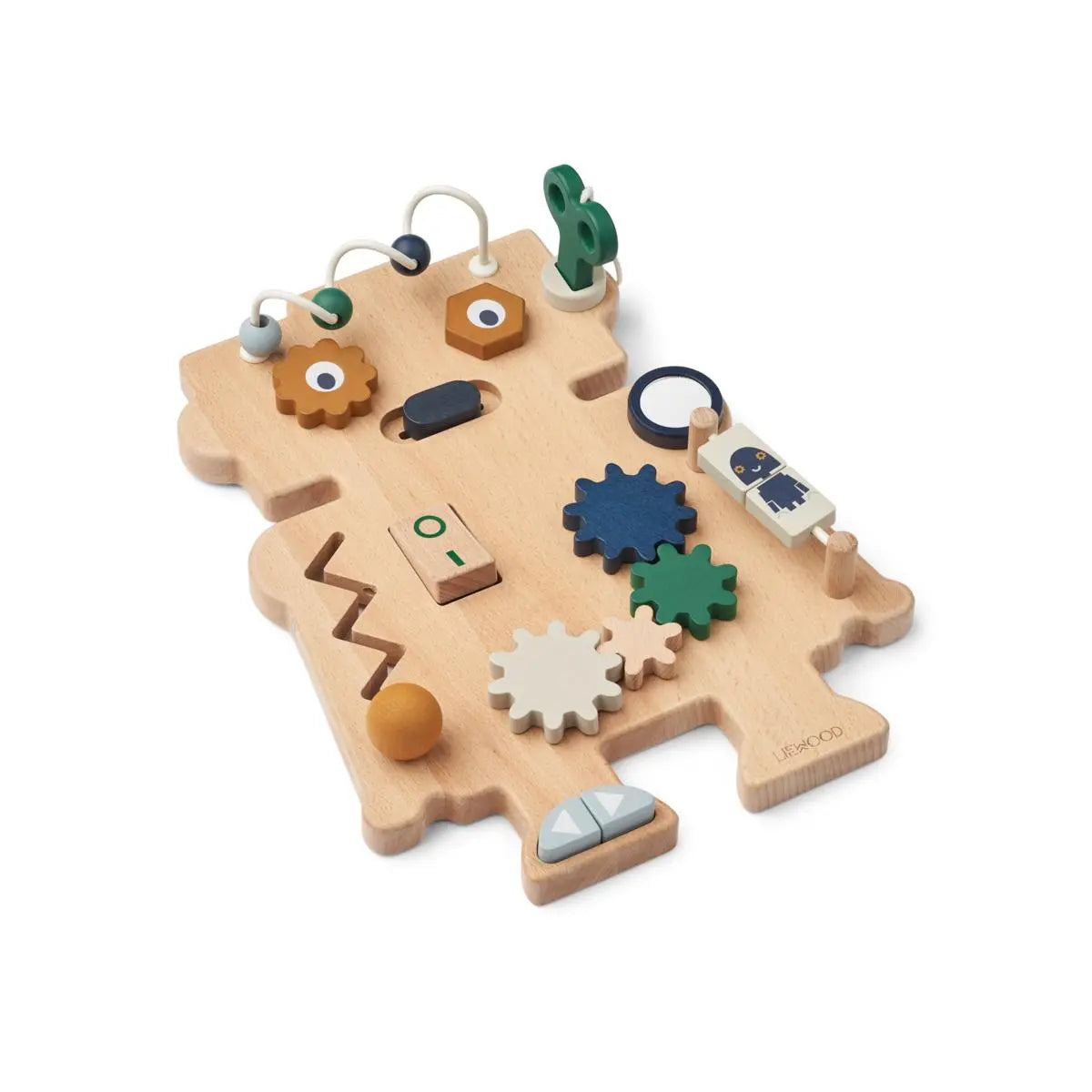 Liewood - Spielboard aus Holz "Carola Robot Play Board" | indigo blue multi mix Liewood