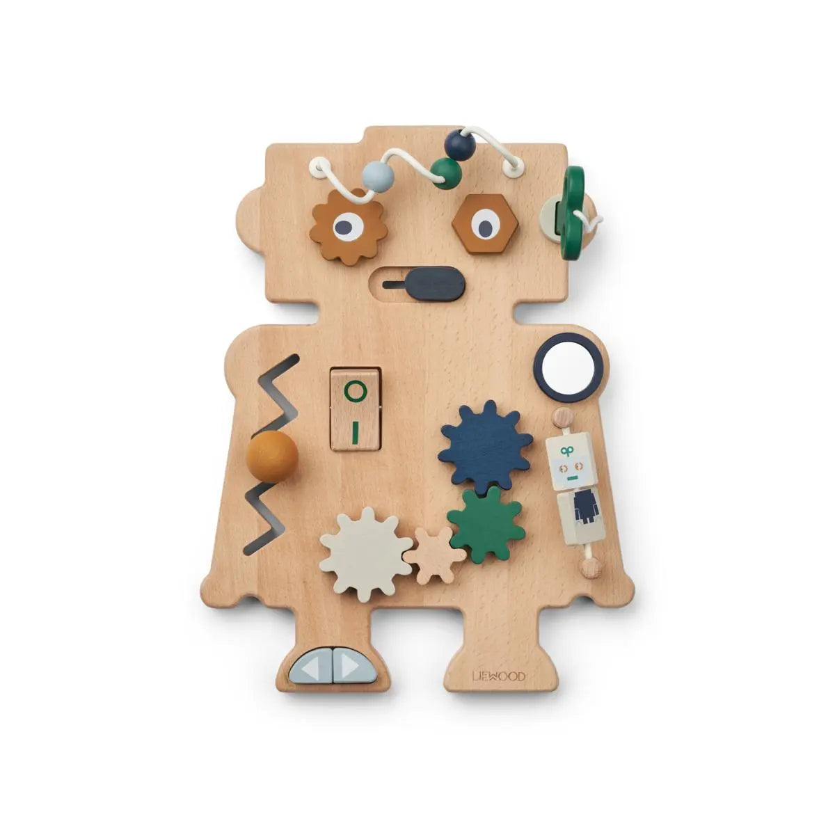 Liewood - Spielboard aus Holz "Carola Robot Play Board" | indigo blue multi mix Liewood