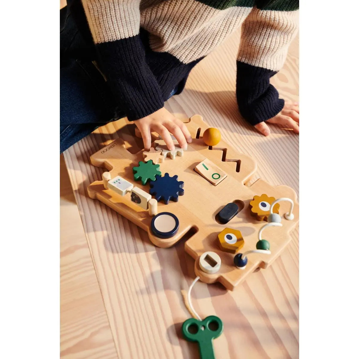 Liewood - Spielboard aus Holz "Carola Robot Play Board" | indigo blue multi mix Liewood