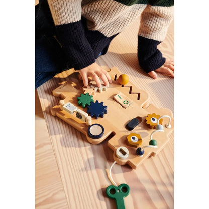 Liewood - Spielboard aus Holz "Carola Robot Play Board" | indigo blue multi mix Liewood