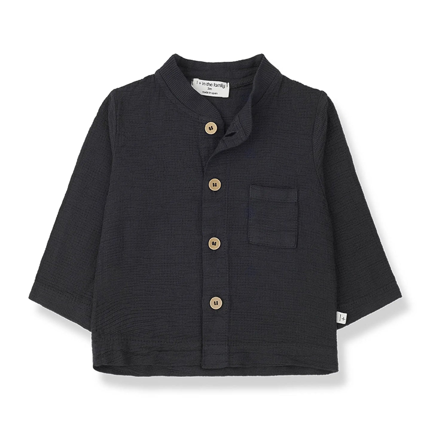 1 + in the Family - Long Sleeve Shirt "Maurizio" | anthracite