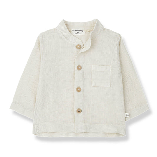 1 + in the Family - Long Sleeve Shirt "Maurizio" | ivory - Leja Concept Store