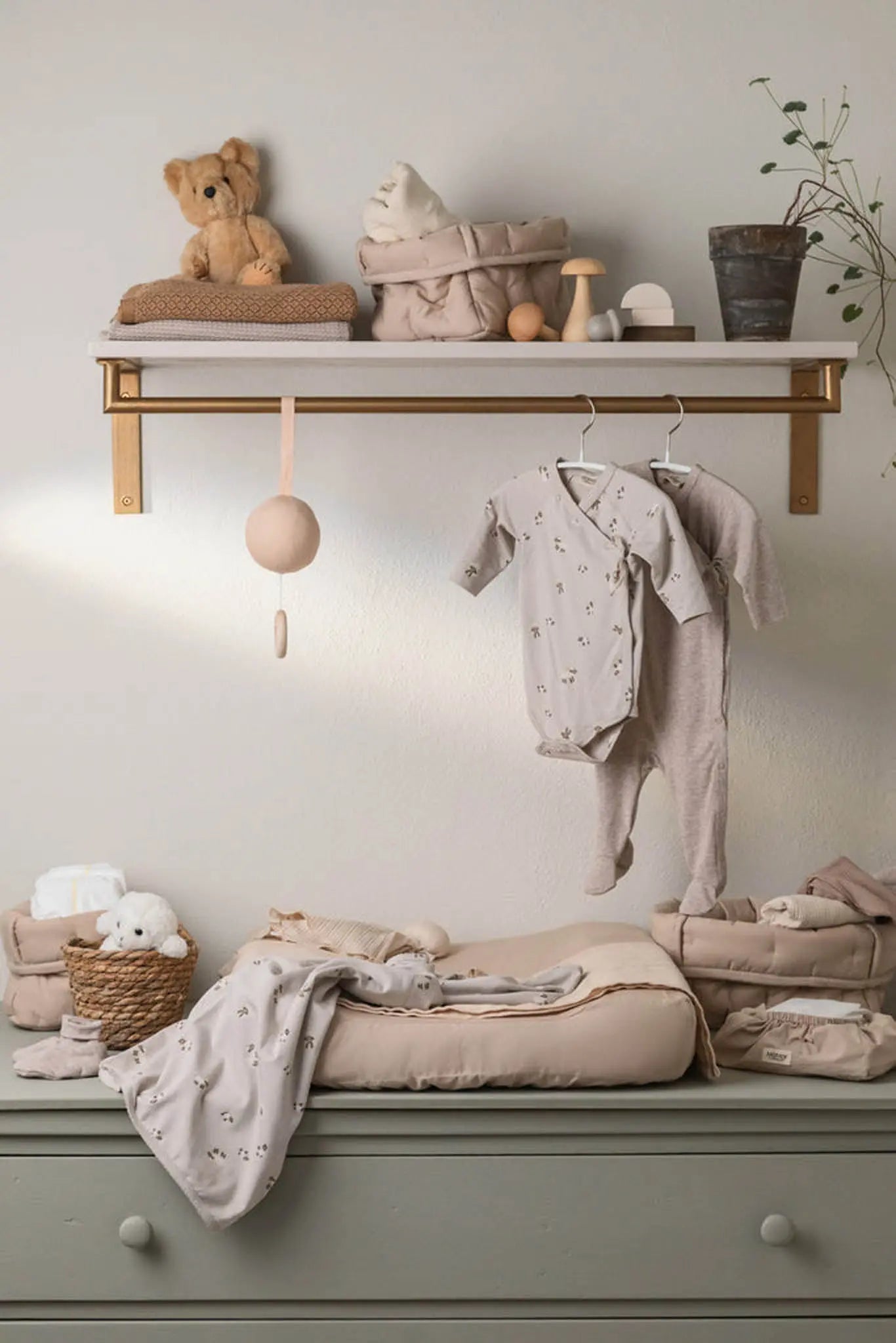 MarMar Copenhagen - Aufbewahrungsbox "Nursery Storage Bags" | grey sand MarMar Copenhagen