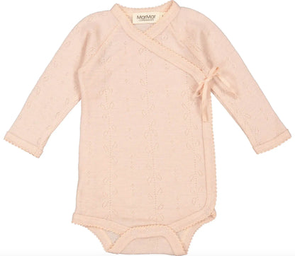 MarMar Copenhagen - Body aus Merinowolle "Belita Wool Pointelle" | sheer rose MarMar Copenhagen