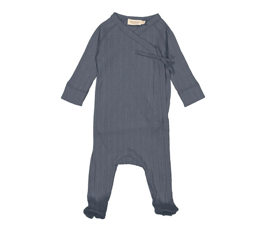 MarMar Copenhagen - Strampler "Rubetta Modal Pointelle Rib" | stormy blue MarMar Copenhagen