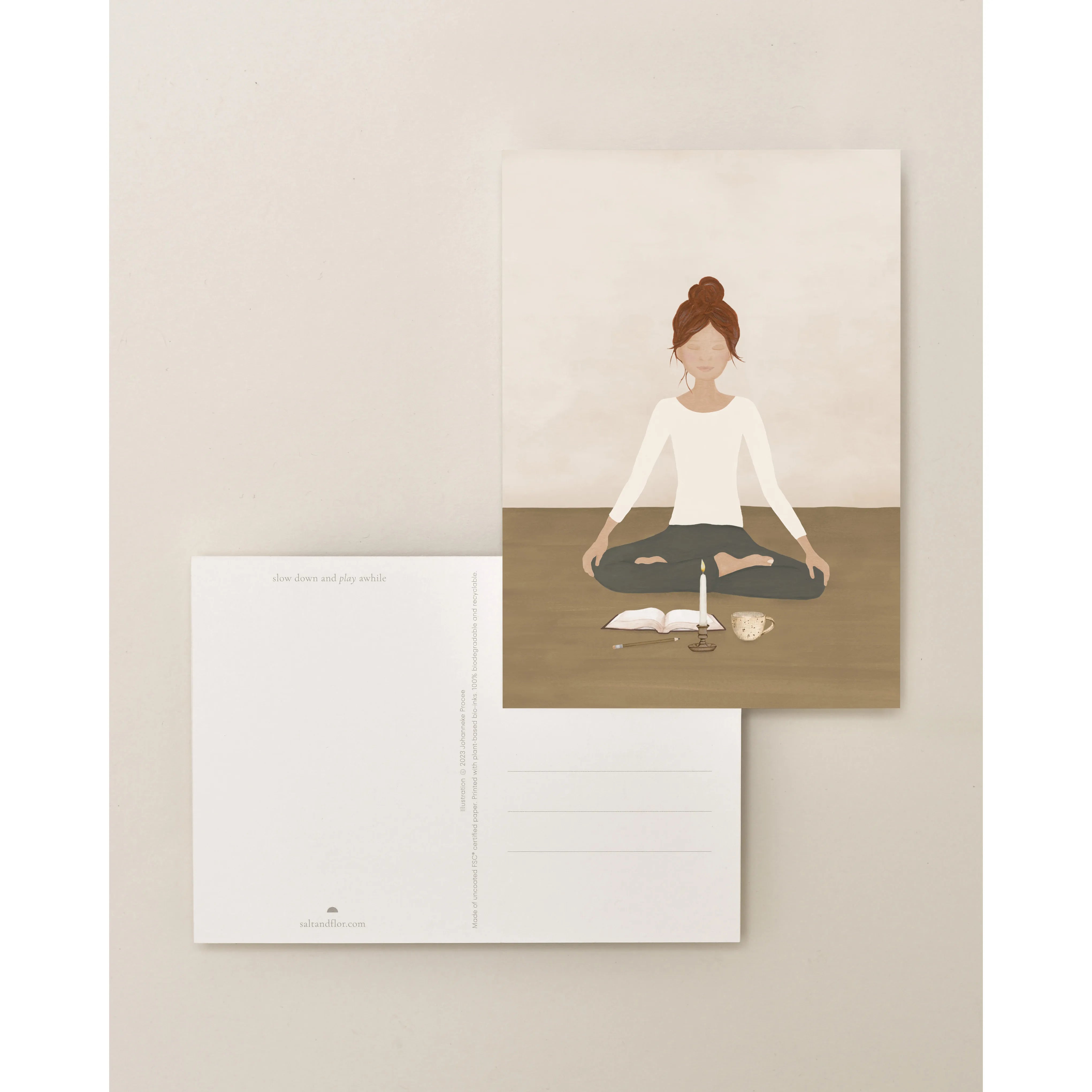 Sâlt + Flor - Grußkarte / Postkarte "Meditation"