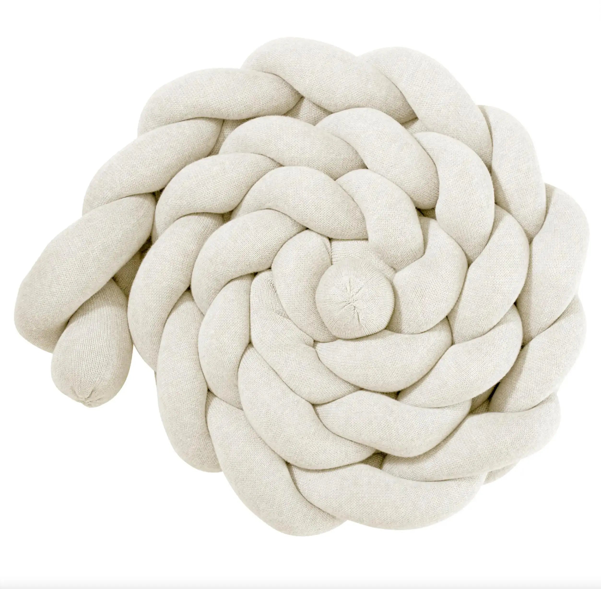 Nordic Coast Company - Bettschlange geflochten "Strick | 2 Meter" | natur Nordic Coast Company