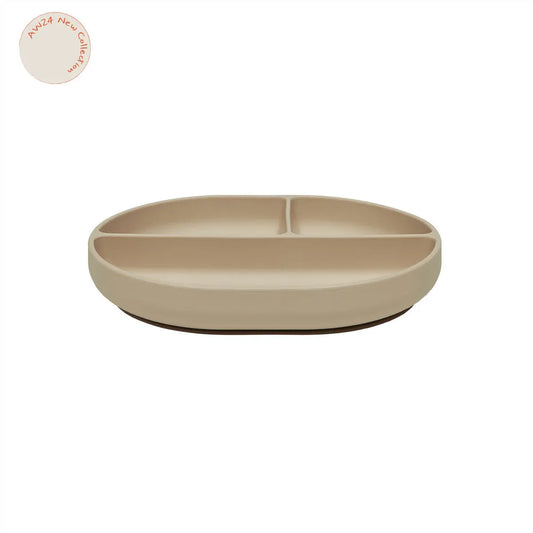 OYOY - Essgeschirr Silikon Teller "Enkei Suction Plate" | beige OYOY