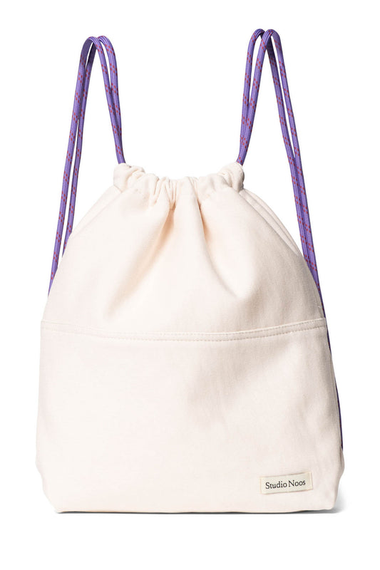 Studio Noos - Backpack / gym bag "Jersey Gym Bag" | off white / lilac