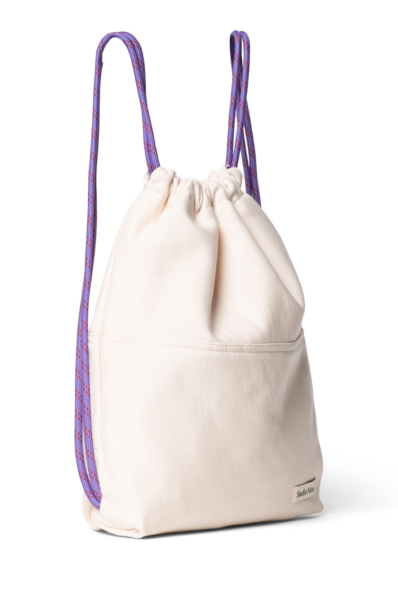 Studio Noos - Rucksack / Turnbeutel "Jersey Gym Bag" | off-white / lilac - Leja Concept Store