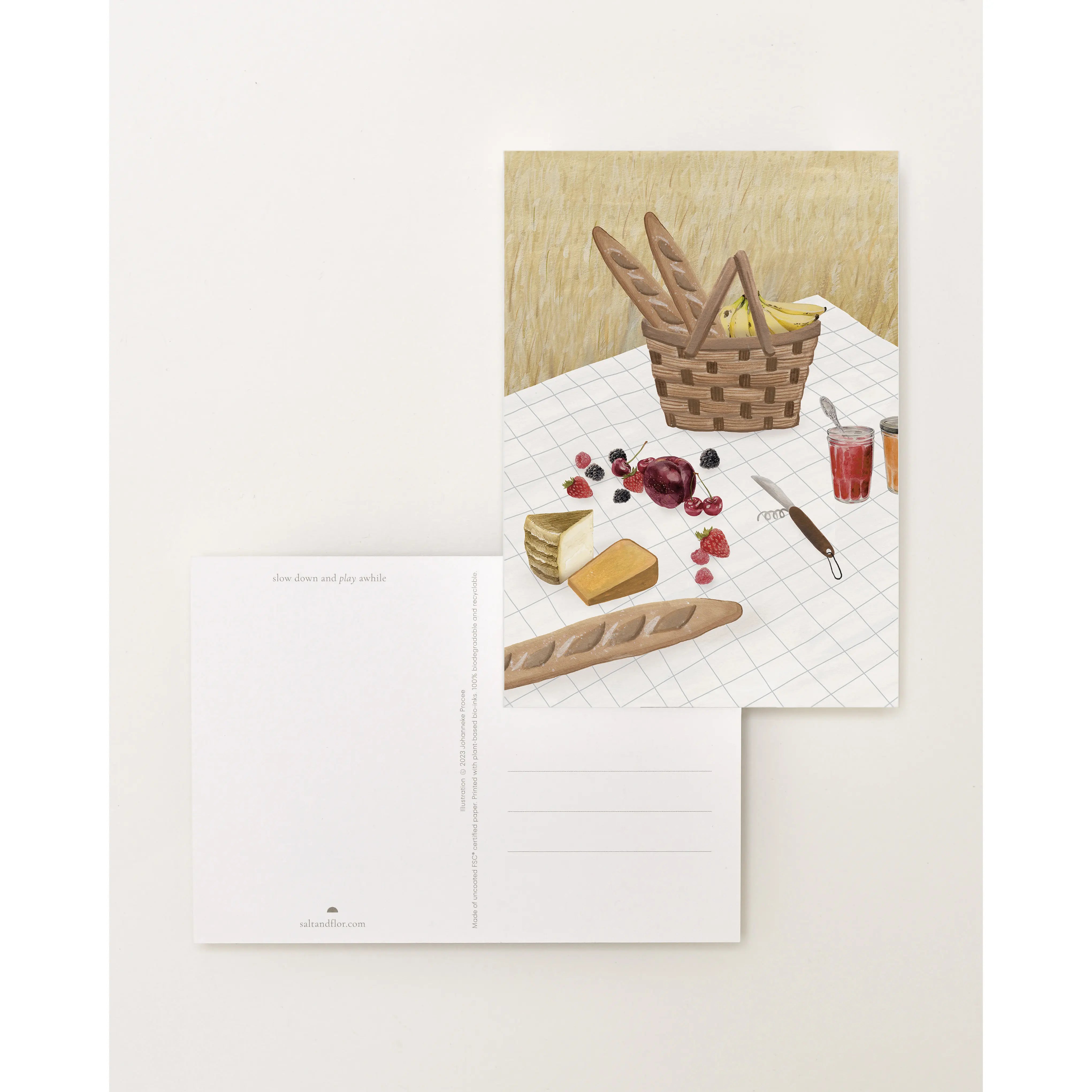 Sâlt + Flor - Grußkarte / Postkarte "Picnic Time"