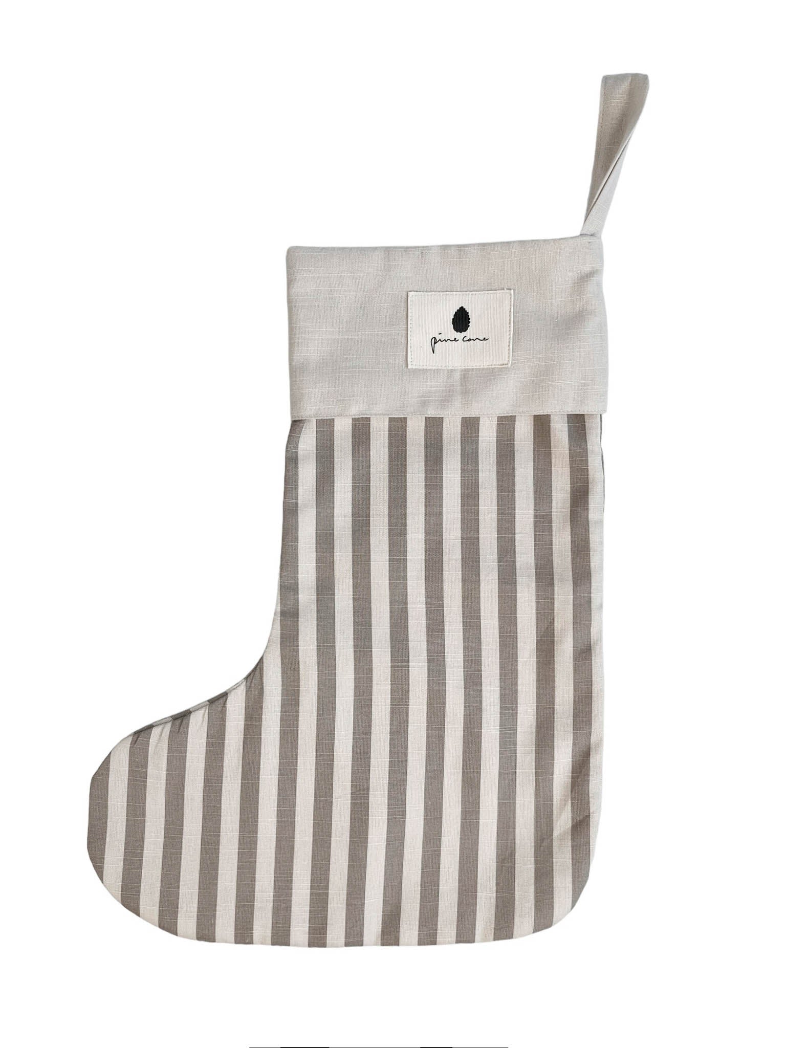 Pine Cone - Weihnachtsstrumpf "Grandma's  Christmas Sock" | Mushroom Stripe - Leja Concept Store