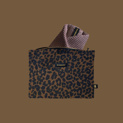 Wildride - Beutel / Pouch für Kindertrage "Brown Leopard Pouch" | brown leopard Wildride