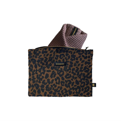 Wildride - Beutel / Pouch für Kindertrage "Brown Leopard Pouch" | brown leopard Wildride