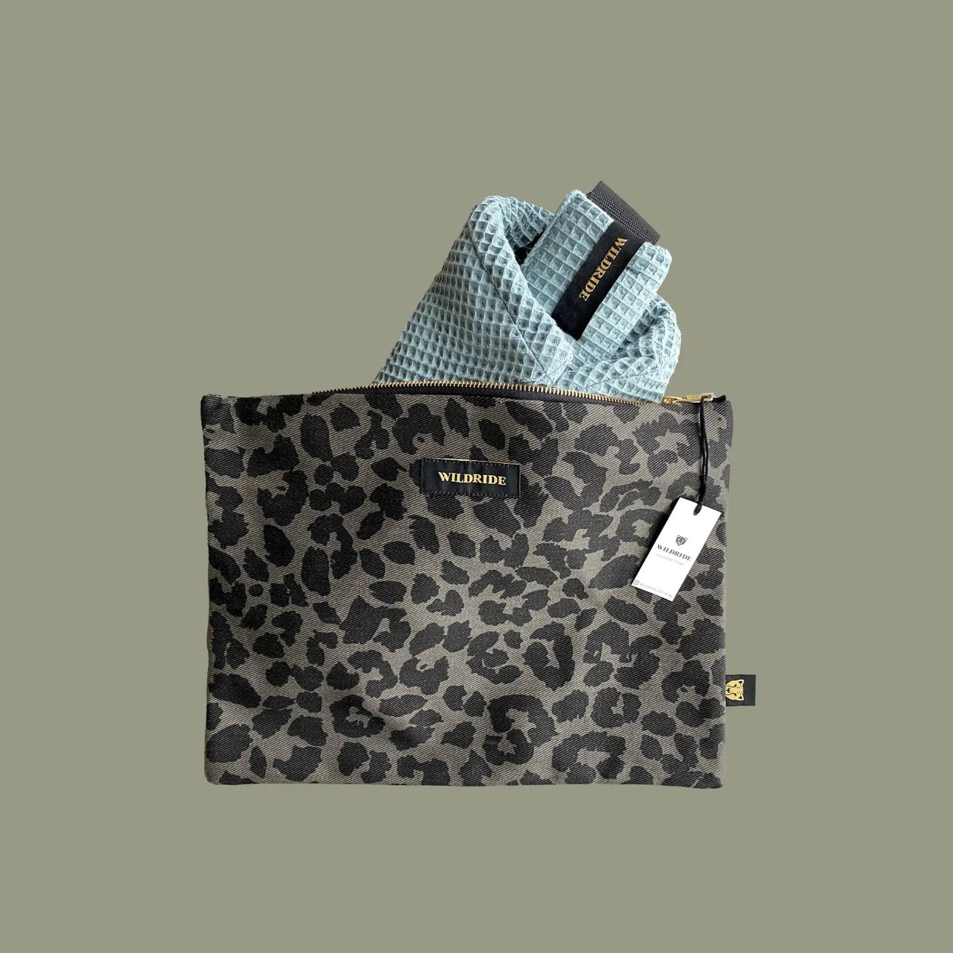 Wildride - Beutel / Pouch für Kindertrage "Grey Leopard Pouch" | grey leopard Wildride