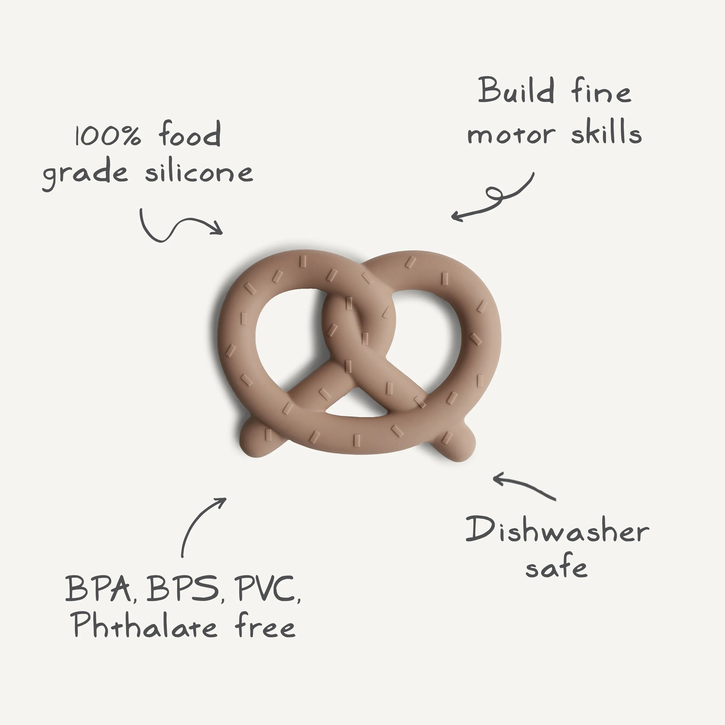 Mushie - Brezel-Beißring "Mushie Teether Pretzel Natural"