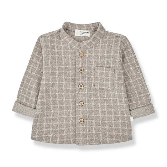 1 + in the Family - Long Sleeve Shirt / Hemd "Rick" | taupe - Leja Concept Store