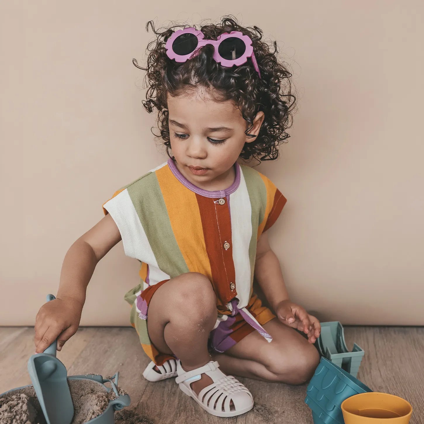 Salted Stories - Sonnenbrille mit Blumenmuster "Solid " | dusky orchid