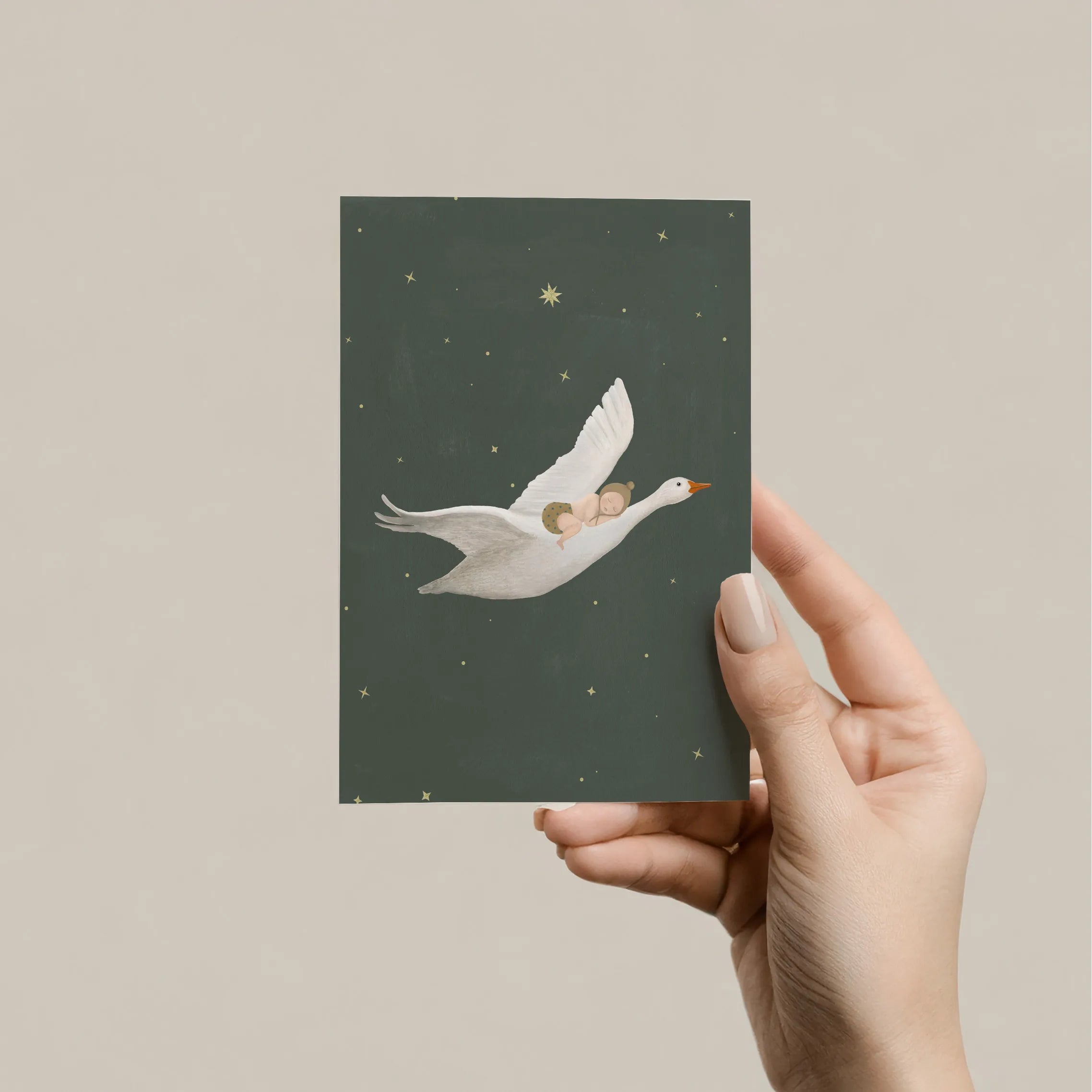 Sâlt + Flor - Grußkarte / Postkarte "Goose-Dark"