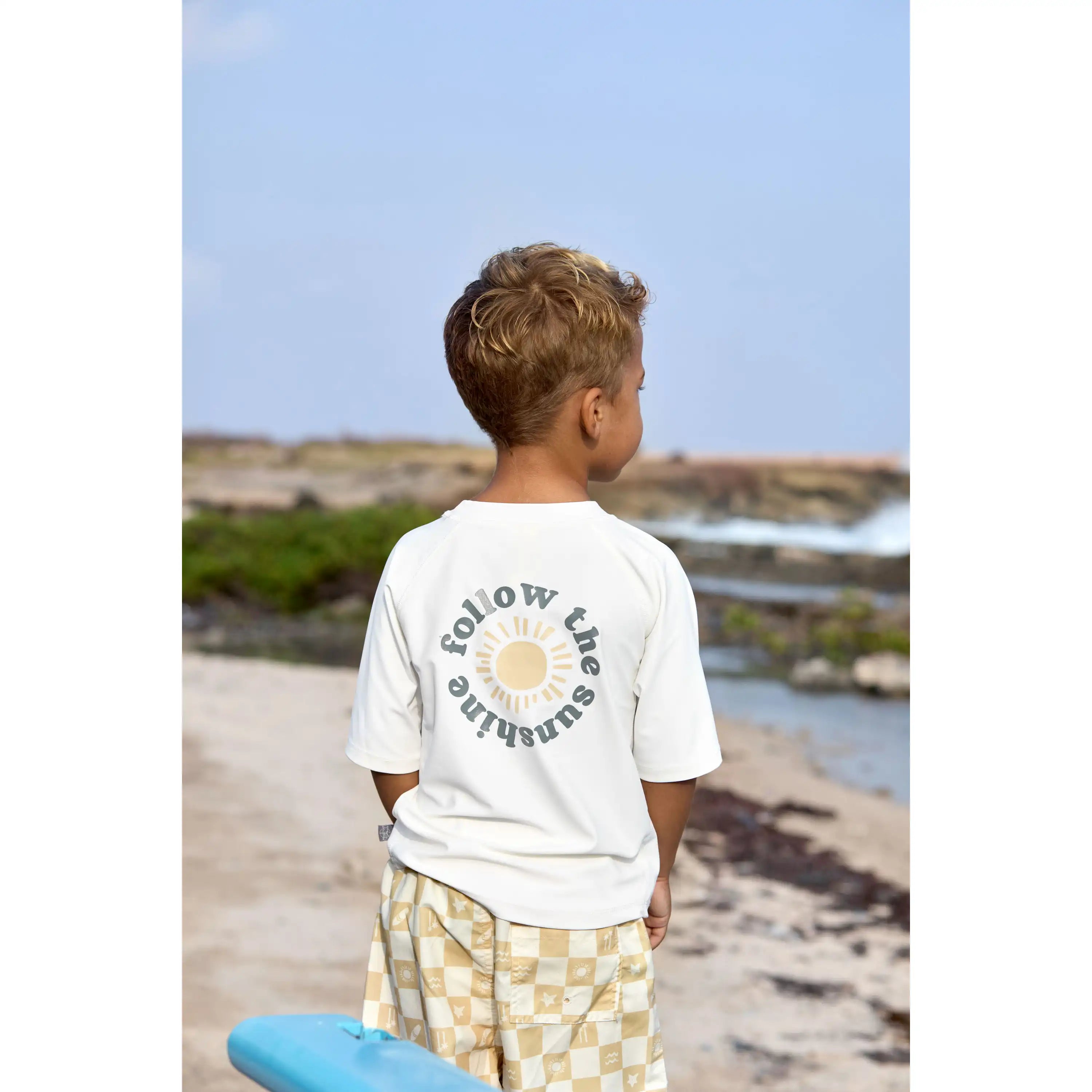 Lässig - UV Badehose "LSF Board Shorts Kids Check Pattern" | gelb