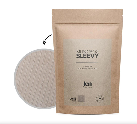 JenLiving - Musikbox Hülle / Schutzbezug für die Toniebox "SLEEVY Cord" | beige JenLiving