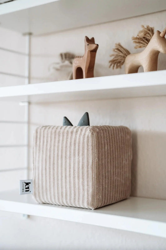 JenLiving - Musikbox Hülle / Schutzbezug für die Toniebox "SLEEVY Cord" | beige JenLiving