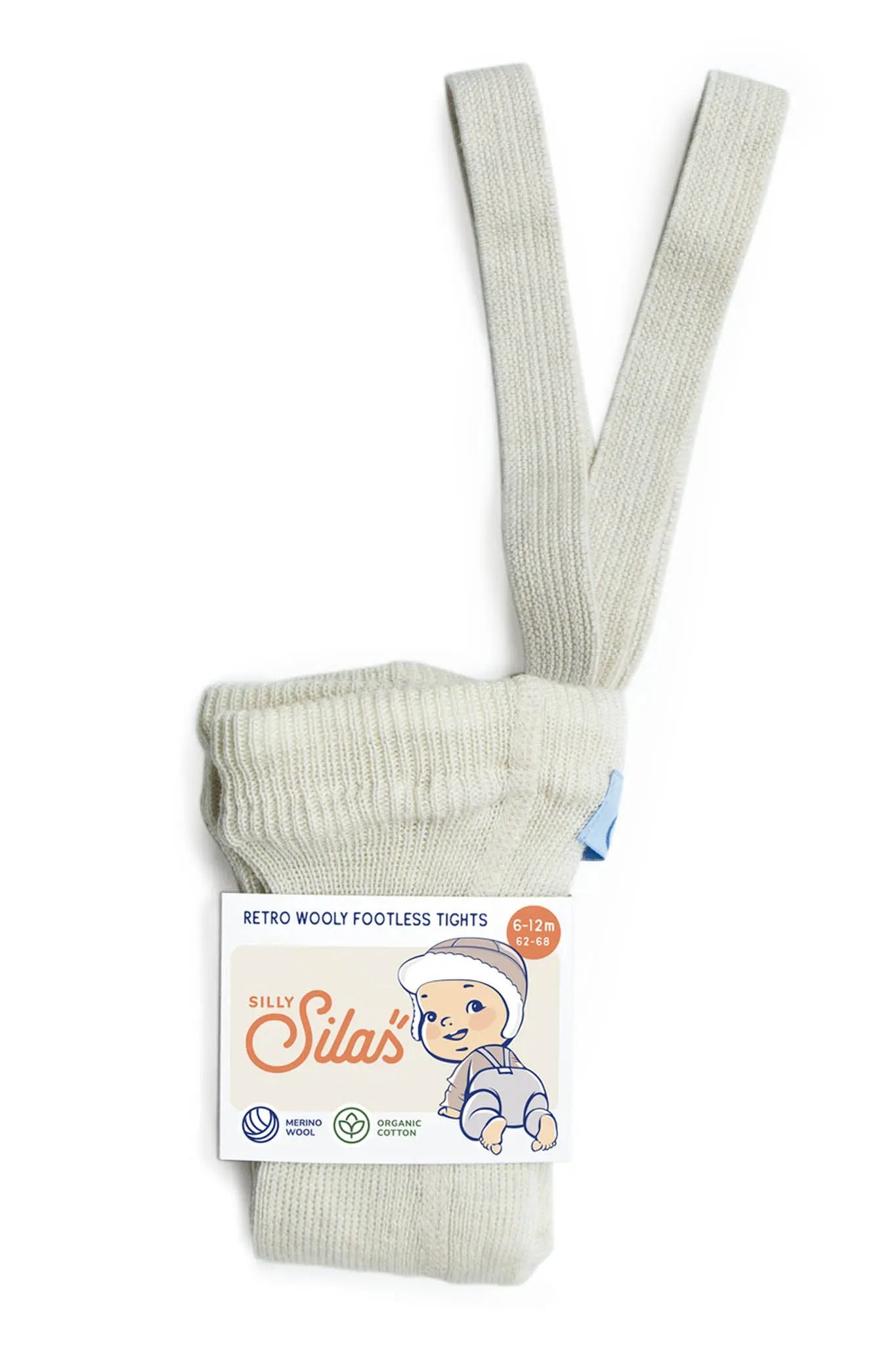 Silly Silas - Wooly Strumpfhose ohne Fuss "Wooly footless Tights" | cream blend Silly Silas