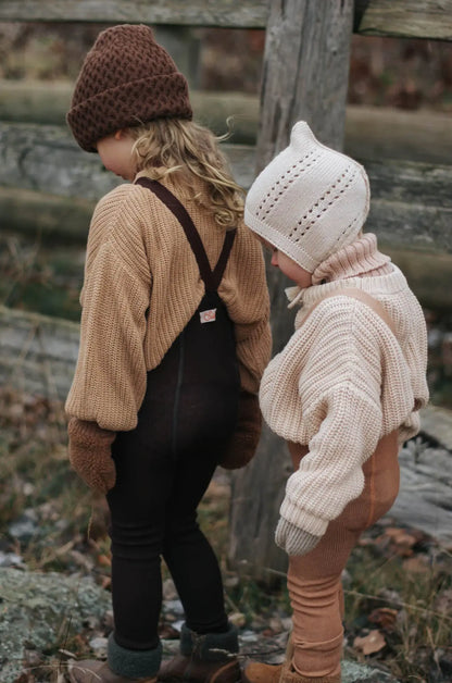 Silly Silas - Wooly Strumpfhose ohne Fuss "Wooly footless Tights" | espresso brown Silly Silas