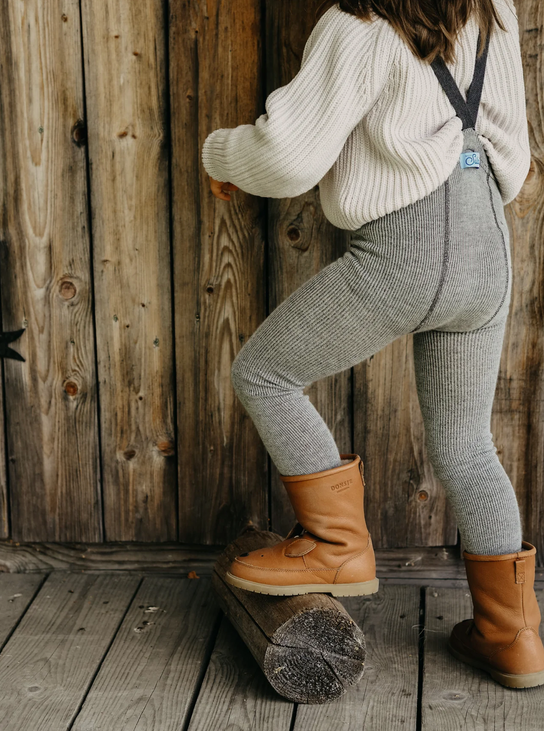 Silly Silas - Wooly Strumpfhose ohne Fuss "Wooly footless Tights" | Granite Grey