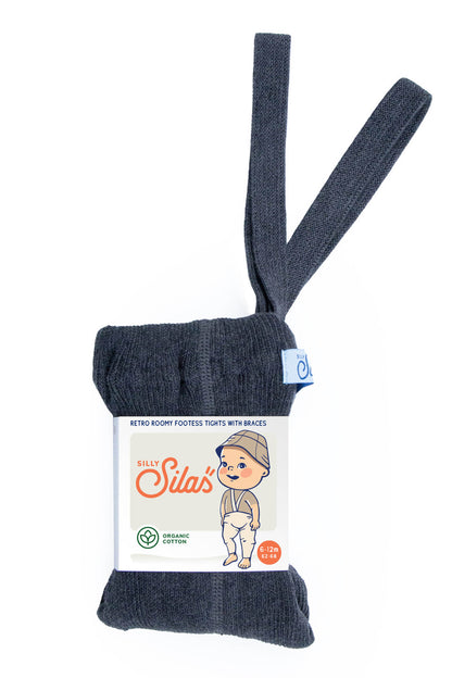 Silly Silas - Weite Strumpfhose ohne Fuss "Roomy Footless Tights" | dark grey blend - Leja Concept Store