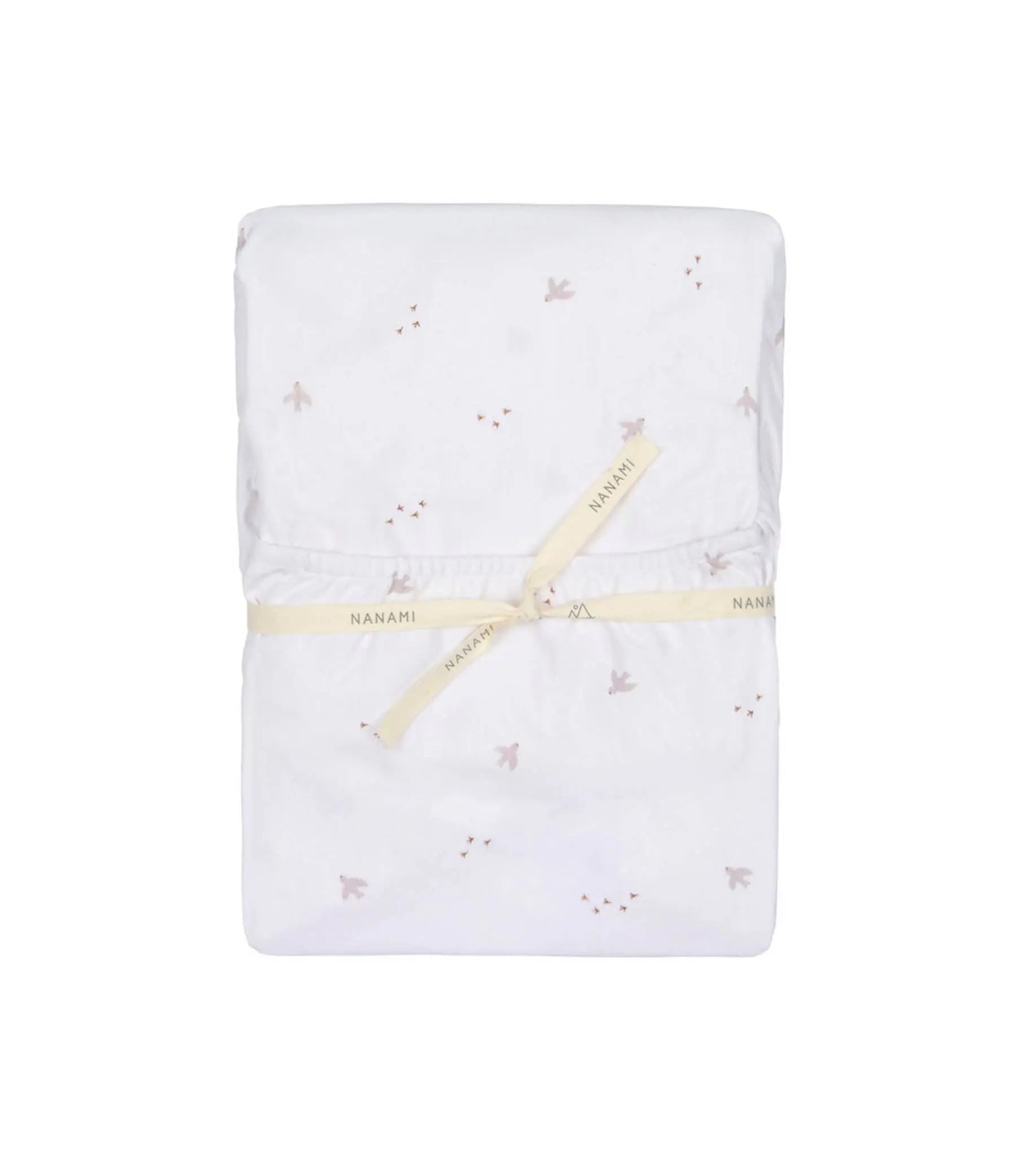 Nanami - Matratzenbezug / Spannbettlaken "Mattress Cover I Baby" | tricot bird print (off-white) Nanami