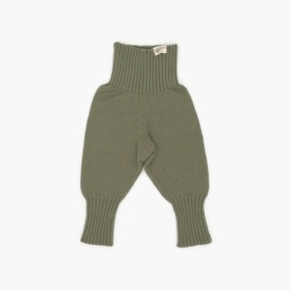 Strickgut - Babyhose zum Mitwachsen aus Merinowolle | olive Strickgut