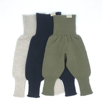 Strickgut - Babyhose zum Mitwachsen aus Merinowolle | olive Strickgut