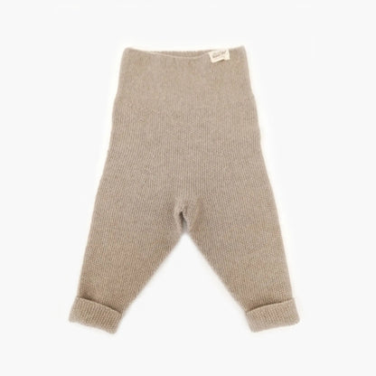 Strickgut - Babyhose zum Mitwachsen in Reiskornoptik | beige Strickgut