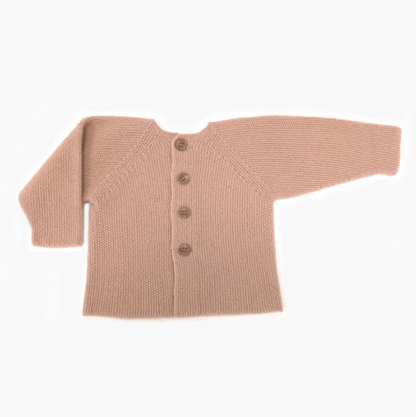 Strickgut - Babyjacke in Reiskornoptik aus Merinowolle | puder Strickgut