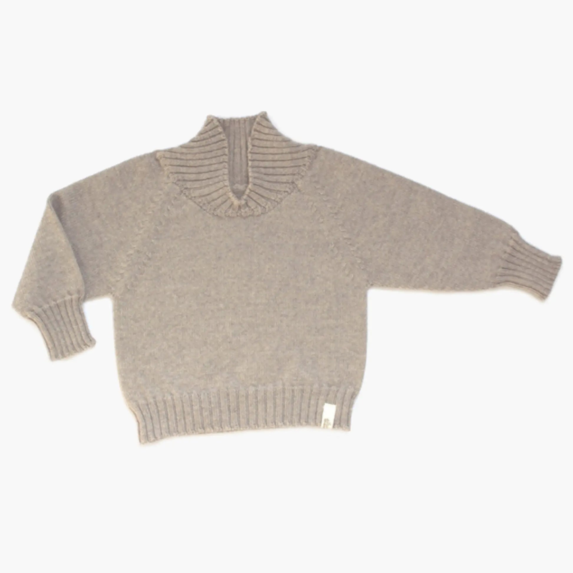 Strickgut - Babypullover zum Mitwachsen | beige Strickgut