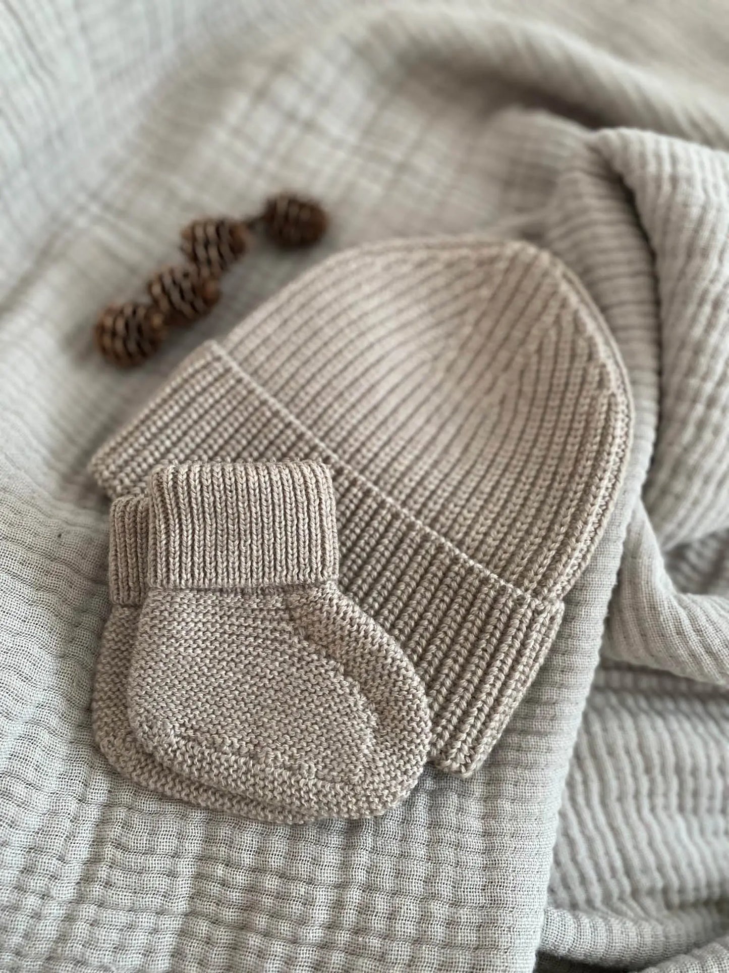 Strickgut - Familienmütze Kind | beige Strickgut