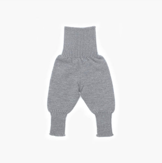 Strickgut - Babyhose zum Mitwachsen aus Merinowolle | grau - Leja Concept Store