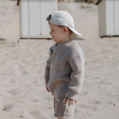 Strickgut - Weicher Pullover "Perlfang" zum Mitwachsen aus Merinowolle | beige - Leja Concept Store