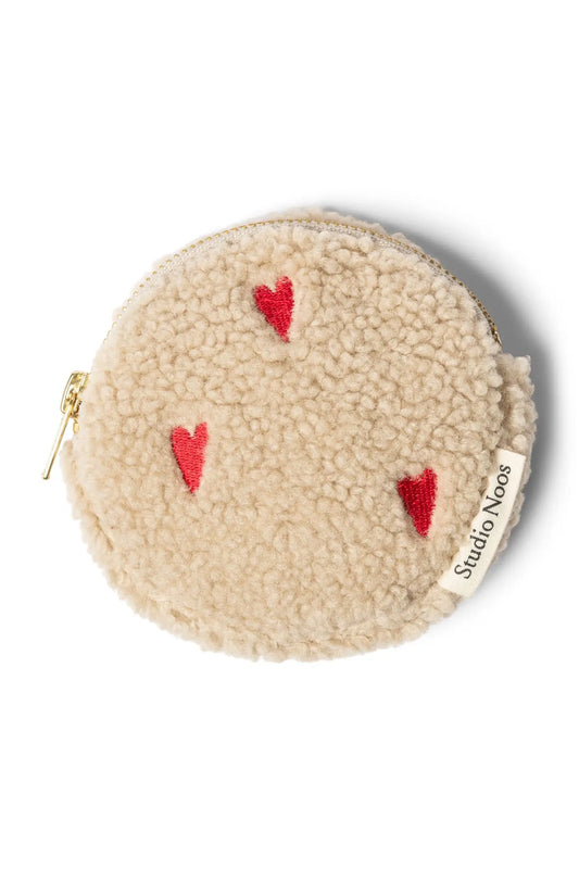 Studio Noos - Geldbeutel "Ecru Teddy Hearts Wallet" | ecru teddy hearts Studio Noos