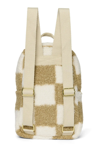 Studio Noos - Kinderrucksack "Binibamba SN Toast Checked Teddy Mini Backpack" | toast Studio Noos