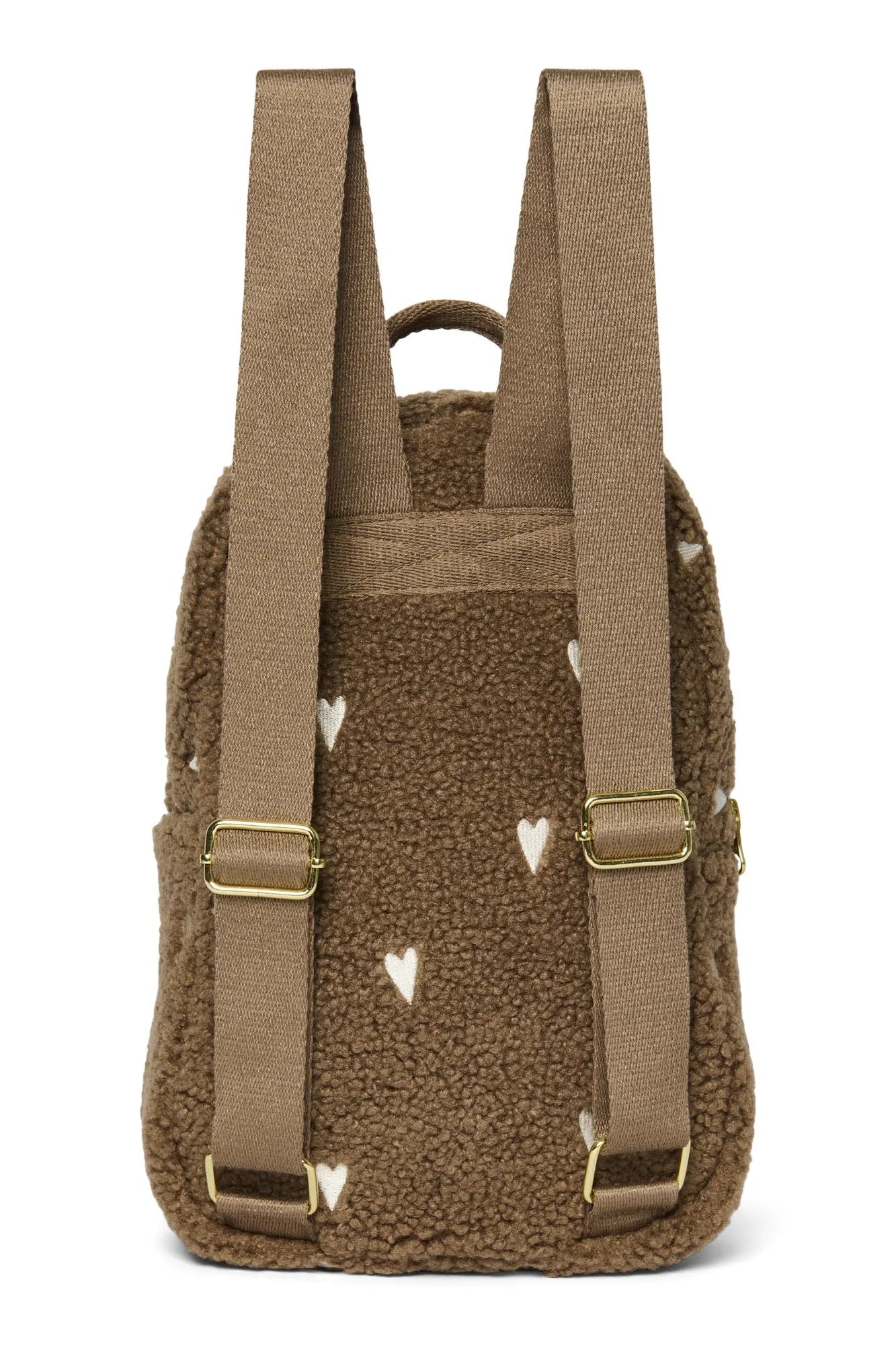 Studio Noos - Kinderrucksack "Brown Teddy Hearts Mini Backpack" | brown teddy hearts Studio Noos