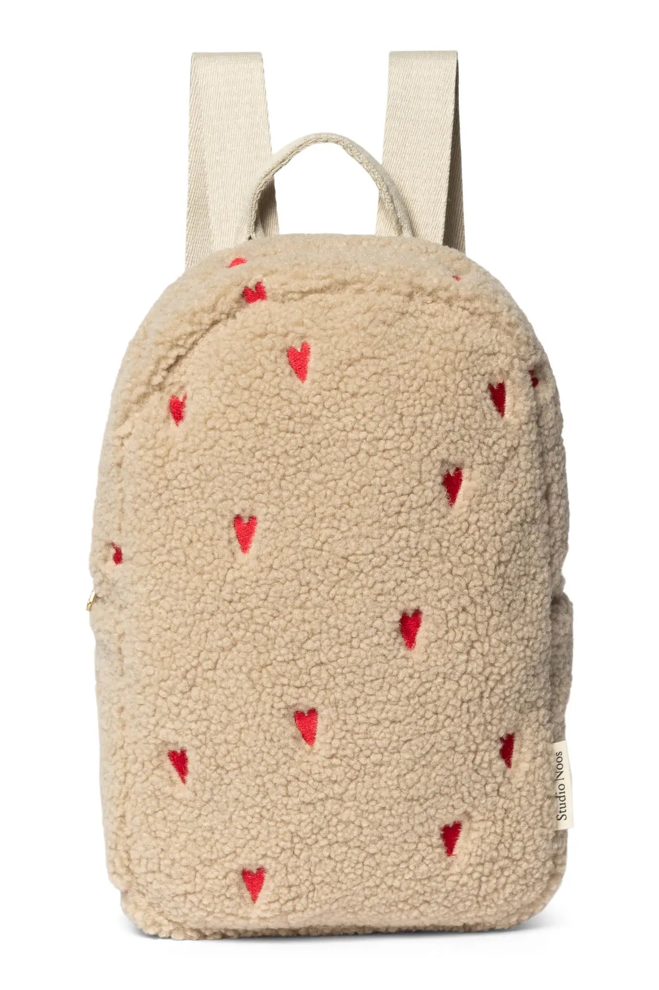 Studio Noos - Kinderrucksack "Ecru Teddy Hearts Mini Backpack" | ecru teddy hearts Studio Noos