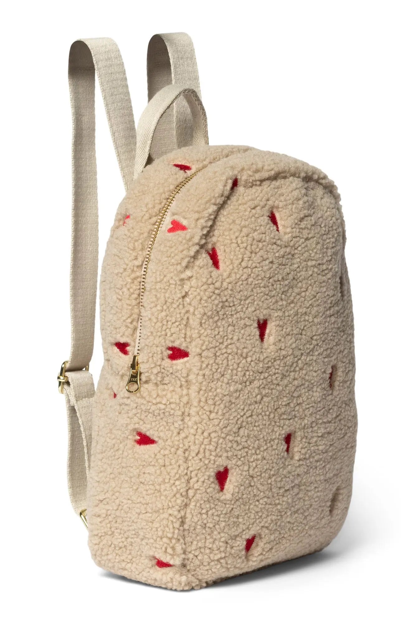 Studio Noos - Kinderrucksack "Ecru Teddy Hearts Mini Backpack" | ecru teddy hearts Studio Noos