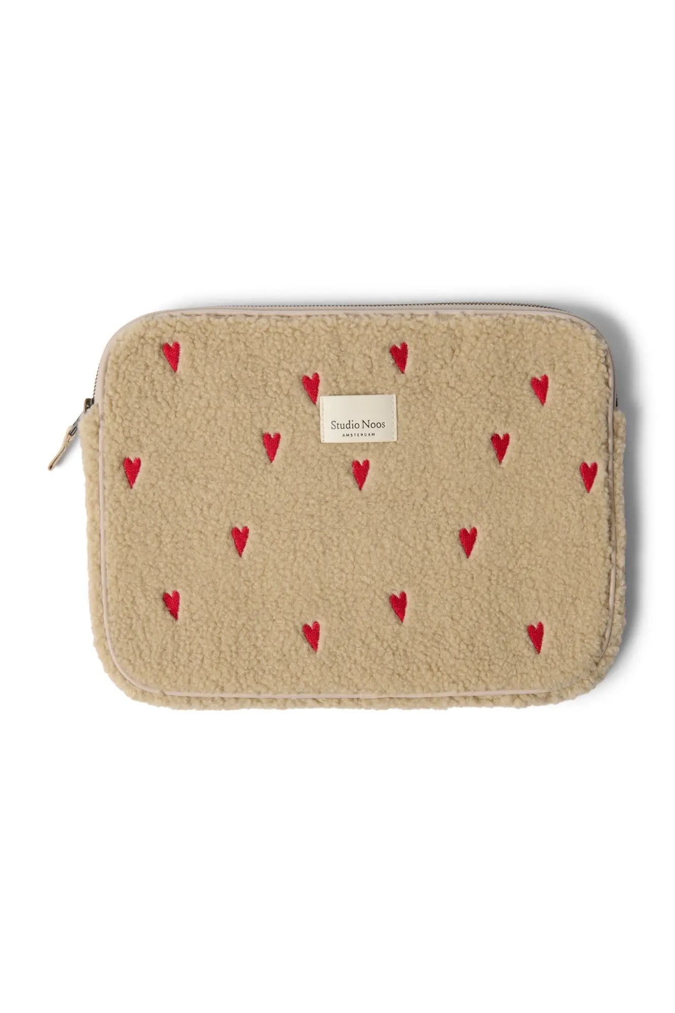 Studio Noos - Laptop Tasche "Ecru Teddy Hearts Laptop Sleeve 13inch" | ecru teddy hearts Studio Noos