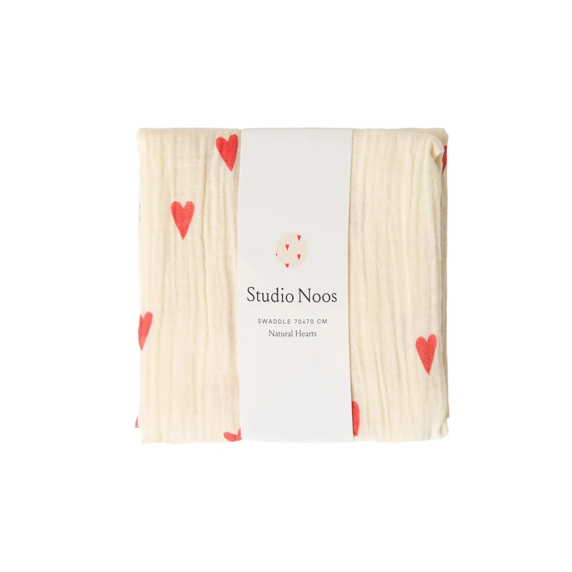 Studio Noos - Musselintuch "Neutral Hearts Swaddle" | verschiedene Farbe Studio Noos